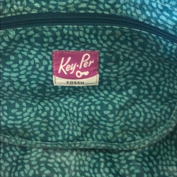 Fossil Keyper Coated Canvas Messenger Bag Navy - Picture 4 of 14